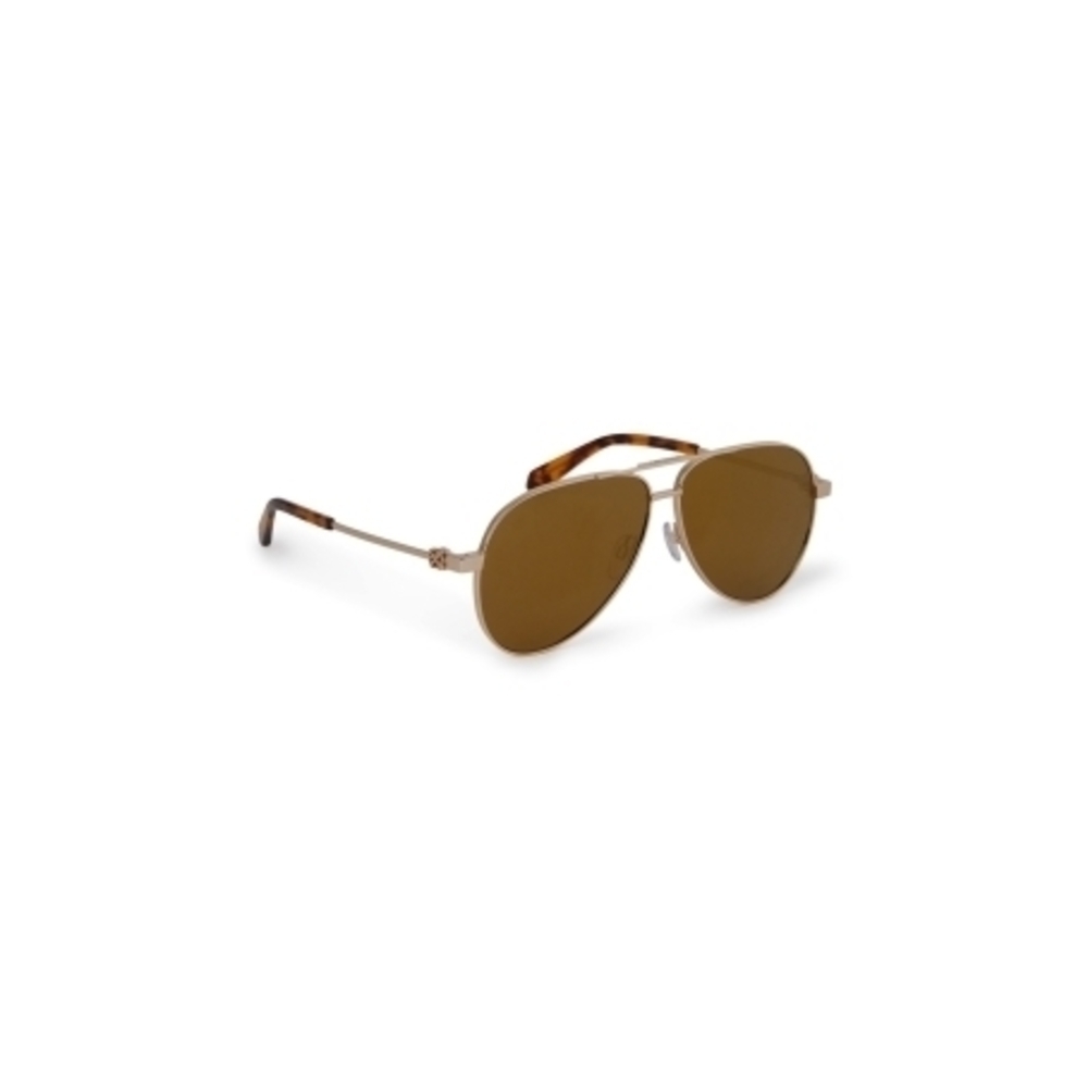 NWT Off-White Ruston Gold Aviator 62mm Sunglasses